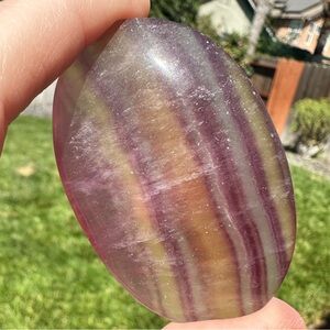 Fluorite - Rainbow chunky palm stone